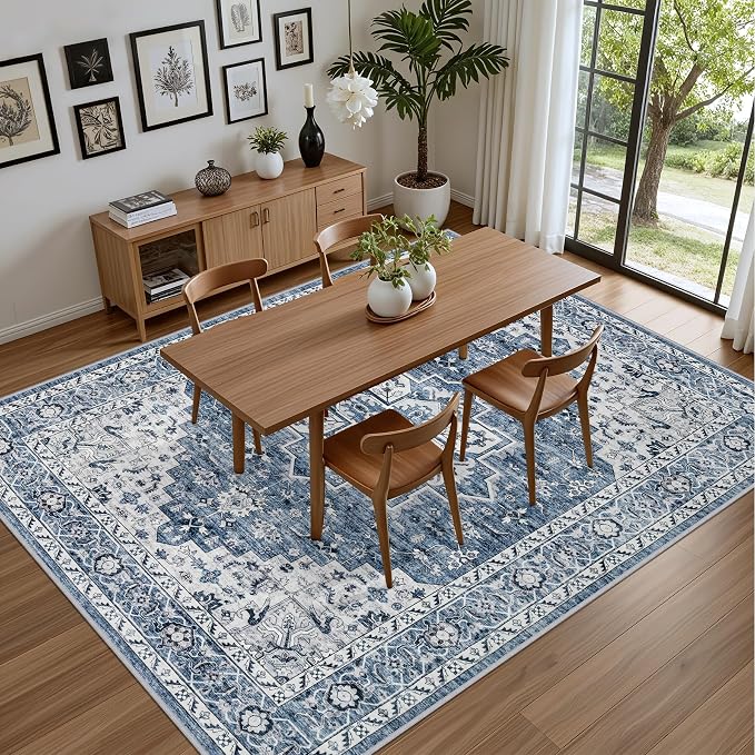6x9 Area Rugs Living Room: Washable Vintage Rug - Image 5