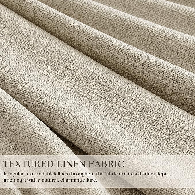Oatmeal Beige Extra Wide Blackout 60 x 96 Inch Pinch Pleat Curtains 1 Panel | - Image 2