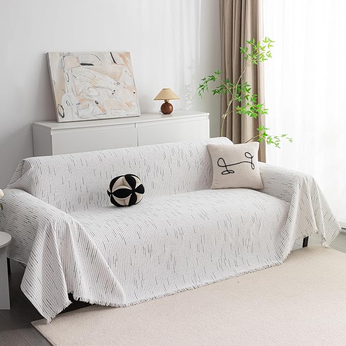 MYSKY HOME Couch Covers for 2 Cushion Couch Sectional Sofa, L Shape Sofa - Image 2