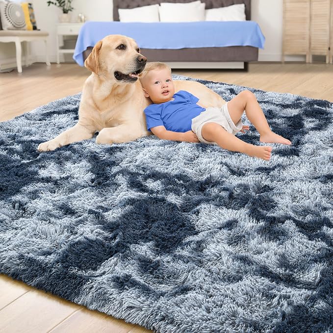 Tepook Soft Fluffy Rugs for Bedroom, 4x6 Area Rug for Living Room, Modern - Image 4