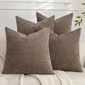 Set of 4 Soft Textured Decorative Throw Pillow Covers 22x22 Inch Cozy Farmhouse by Cozoomy