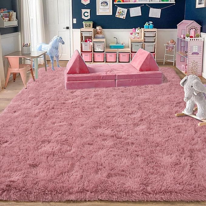 Rugs for Living Room 6x9, Soft Shaggy Modern Shag Area Rug for Bedroom by Quntue