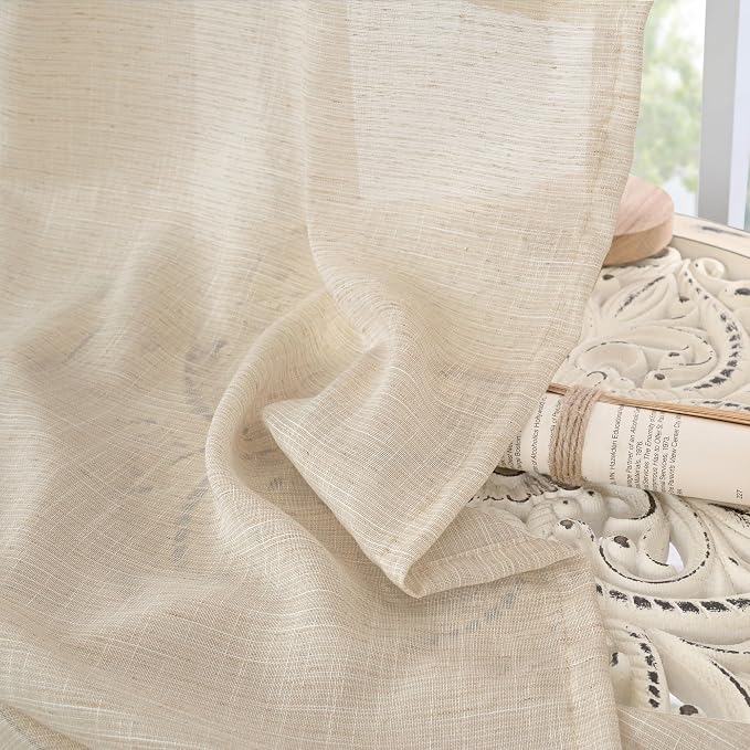 BGment Natural Linen Curtains 90 Inches Long - Image 8