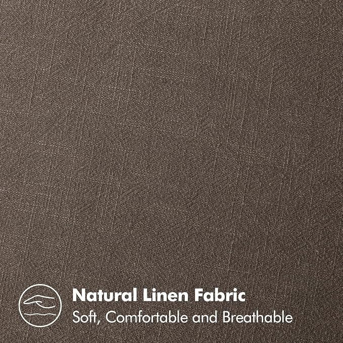 MIULEE Decorative Linen Pillow Covers 20x20 Inch Coffee | Boho Farmhouse​ ​Fall - Image 3