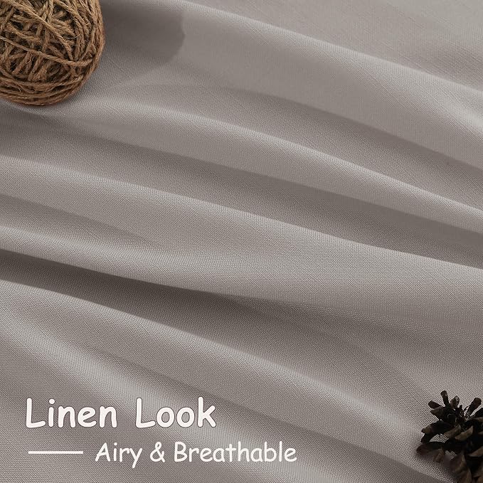 Stone Grey Linen Curtains 108 Inches Long - Image 4