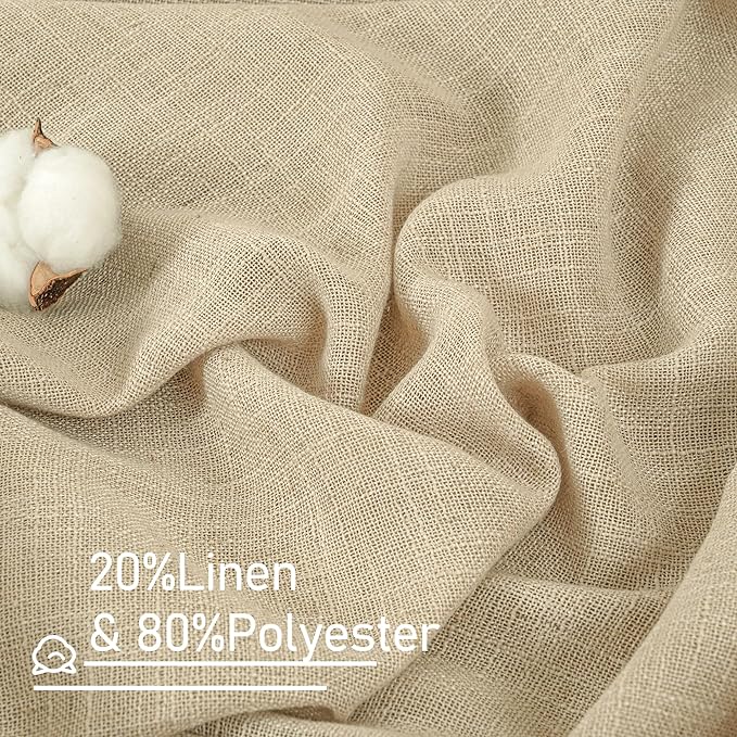 Light Filtering Linen Curtains 68 inches Long - Image 2