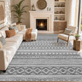 cotiled 10x12 Area Rugs Washable Boho Living Room Rug Beige Grey | Solve Modern by COTILED