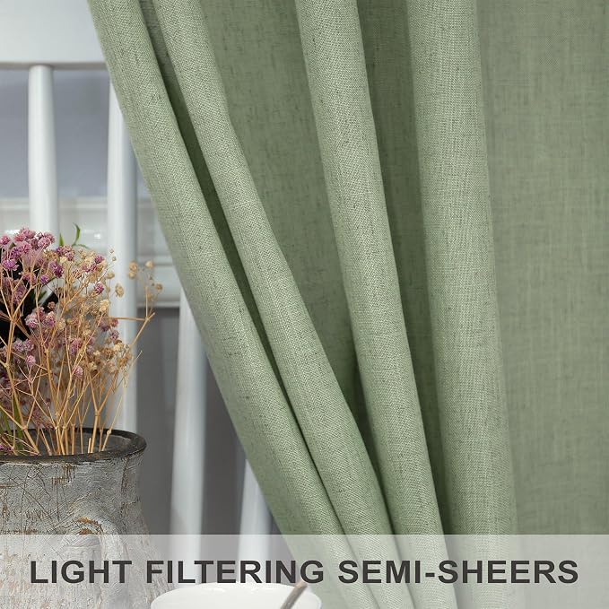 Sage Green Curtains 96 Inches Long - Image 4
