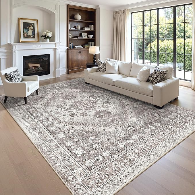 8x10 Area Rugs for Living Room, Large Washable Rug, Dining Room, Low Pile - Image 4