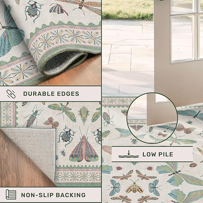 Washable Boho Bathroom Rug 2x3, Small Throw Rugs - Image 5
