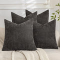Set of 4 Soft Textured Decorative Throw Pillow Covers 22x22 Inch Cozy Farmhouse by Cozoomy