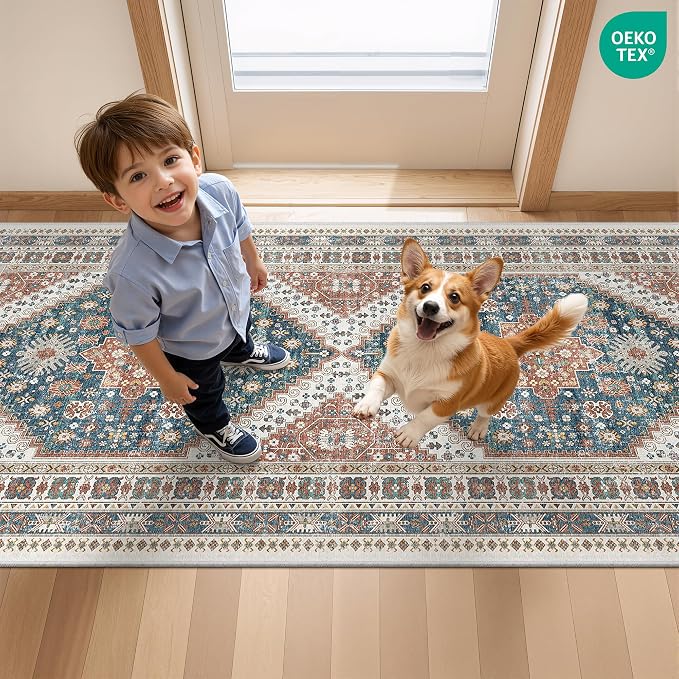 Kitchen Runner Rug Non Slip Washable 2.5x8, Soft Low Pile Entryway Rug Runners - Image 9