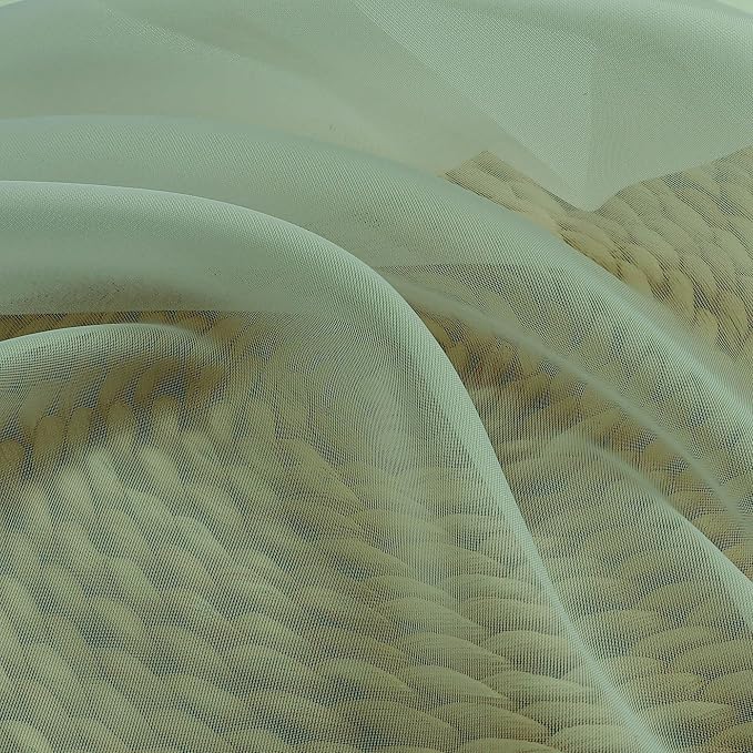 Short Sheer Curtains 30 Inches 2 Panels Set, Kitchen Tiers Light Filtering Rod - Image 8