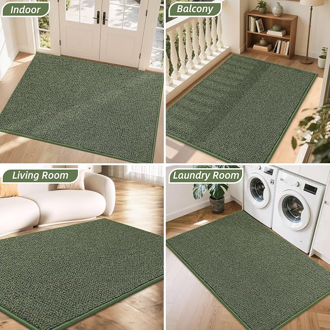 BEQHAUSE Dirt Trapper Door Mat 48" x 72", Non-Slip Washable Doormats, Low - Image 8