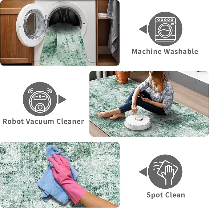 2x5 Washable Runner Rug for Hallway: Non Slip Entryway Runners Rugs - Image 5