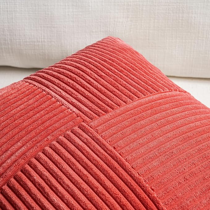 Fancy Homi 2 Packs Red Long Lumbar Decorative Throw Pillow Covers 16x24 Inch - Image 3