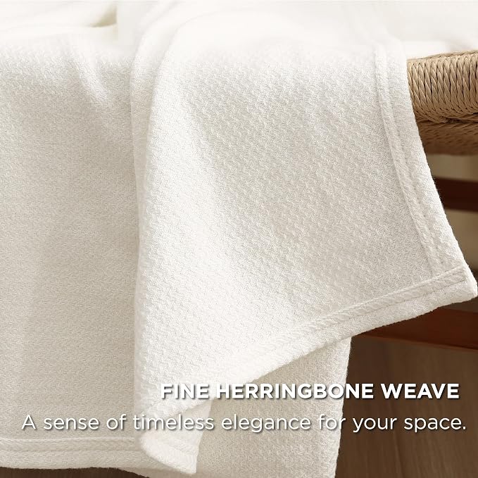 Bedsure 100% Cotton Blanket Full Size - Image 3