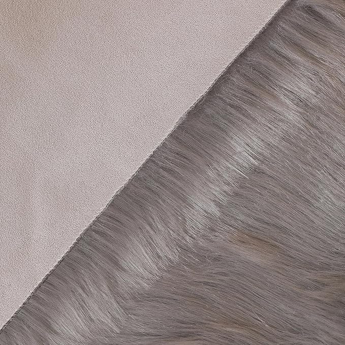 linmopm Faux Fur Rug Sheepskin Shag Fluffy Fuzzy Grey 3x4 ft Rugs - Image 6