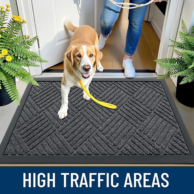 OLANLY Front Door Mat Outside Entrance 47x32, Waterproof Heavy-Duty Doormat | - Image 6