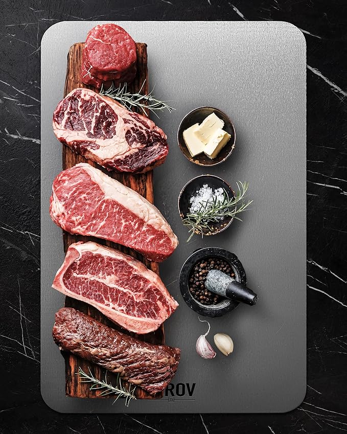 Titanium Cutting Board, 100% Pure Titanium Cutting Boards For Kitchen, Best Non Toxic titanium chopping board, Dishwasher safe, Hygiene and Durability for Meat, Fruit, and Vegetables (3PCS)