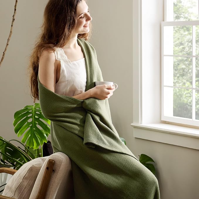 Bedsure GentleSoft 100% Cotton Large Throw Blanket - Image 4