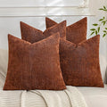 Set of 4 Soft Textured Decorative Throw Pillow Covers 22x22 Inch Cozy Farmhouse by Cozoomy