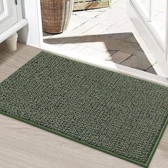 BEQHAUSE Dirt Trapper Door Mat 24" x 36", Non-Slip Washable Doormats, Low by BEQHAUSE