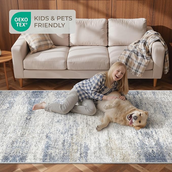 2'6 x 8' Runner Rug Non Slip, Washable Kitchen Rugs, Nursery Room, Soft Runner - Image 9
