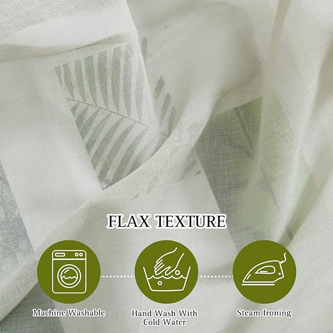 NICETOWN Flax Linen Sheer Curtains - Image 4