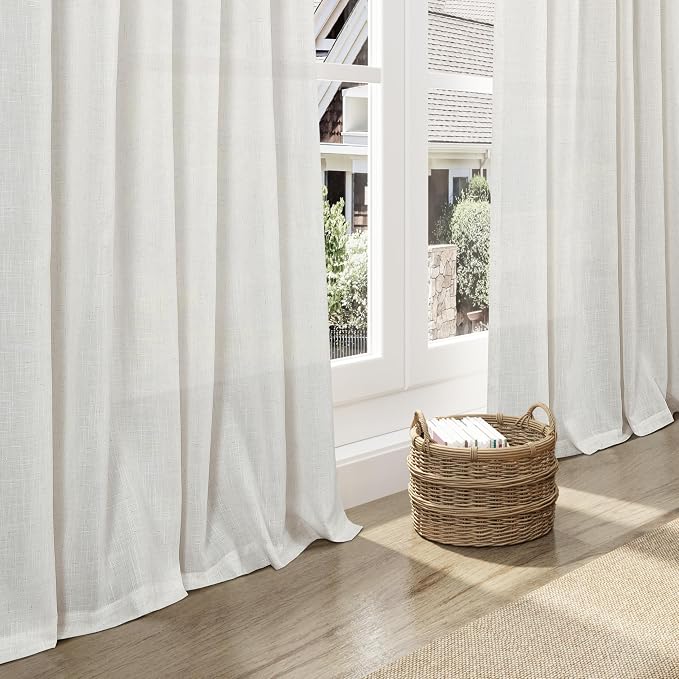 Natural Linen Curtains 63 Inch Length - Image 5
