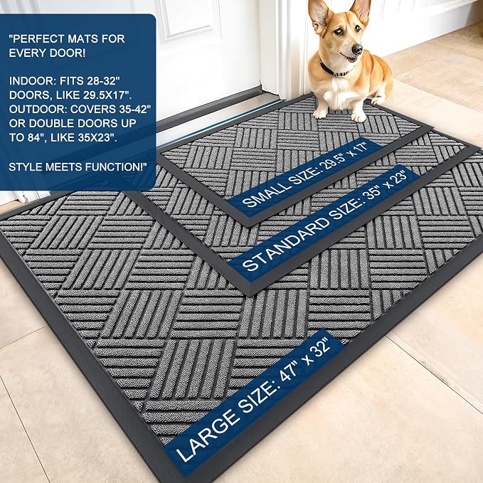 OLANLY Front Door Mat Outside Entrance 71x23, Waterproof Heavy-Duty Doormat | - Image 2