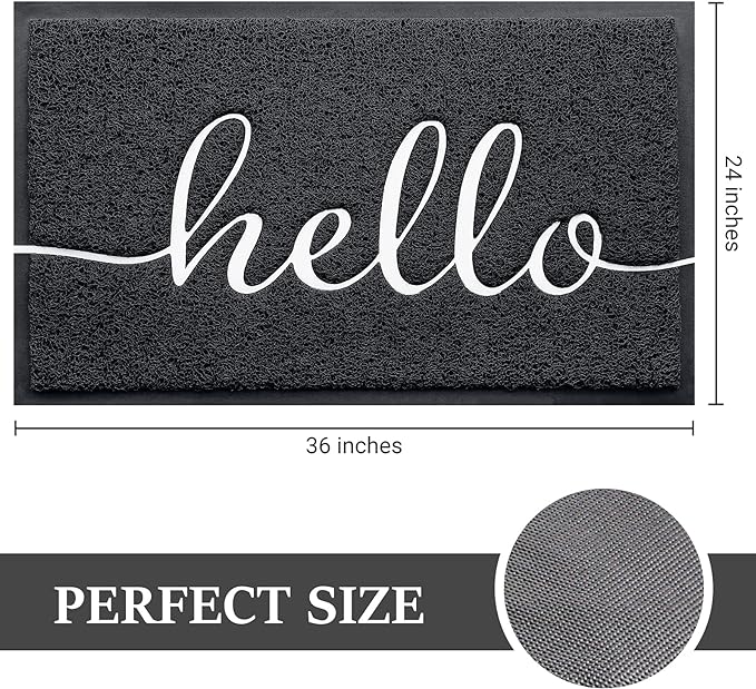 BeneathYourFeet Door Mat Welcome Mat Low Profile Front Doormat Indoor Outdoor - Image 3