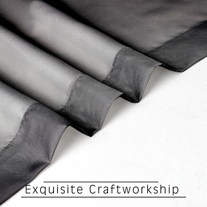 Voile Sheer Window Privacy Curtains, Rod Pocket Elegant Airy Sheer Curtains - Image 8