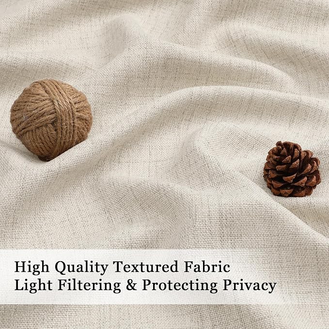 OWENIE Natural Valances for Windows 1 Pcs 24 Inch Length, Light Filtering - Image 2