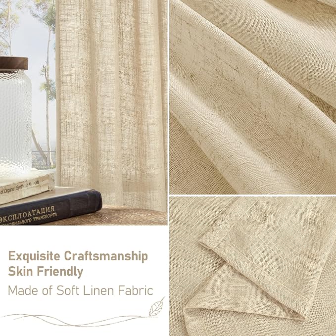 Light Filtering Linen Curtains 84 inches Long - Image 6