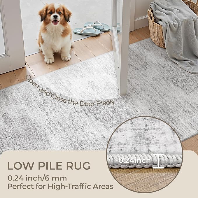 2x12 Runner Rug Non Slip, Washable Hallway Runner Rug, Laundry Room, Soft - Image 6