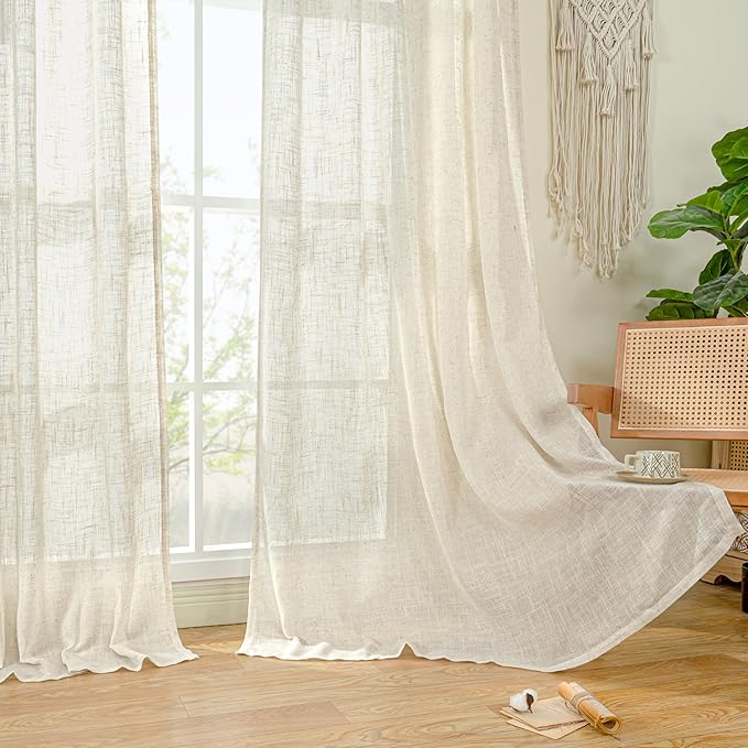 Short Linen Curtains 45 Inches Long - Image 9