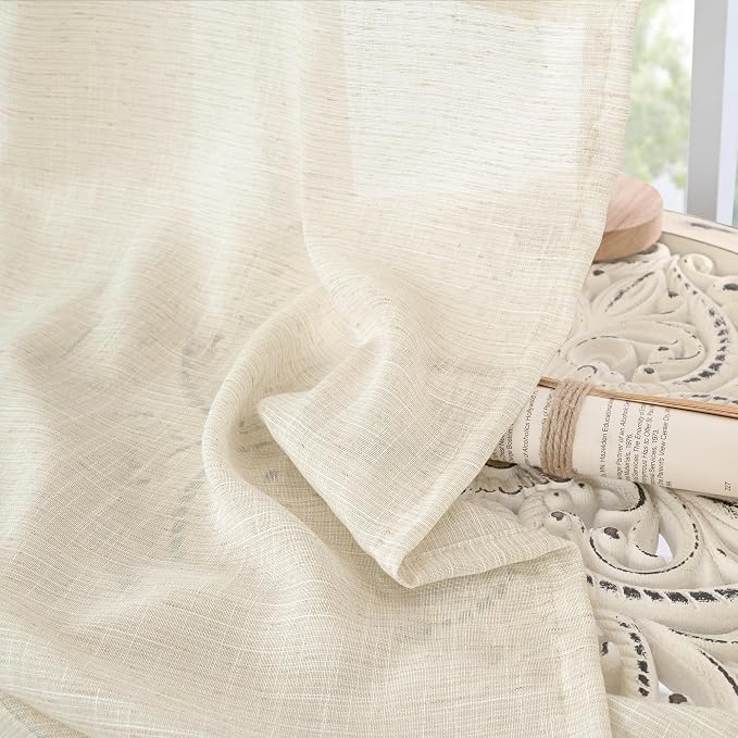 BGment Cafe Linen Curtains 30 Inch Length - Image 8