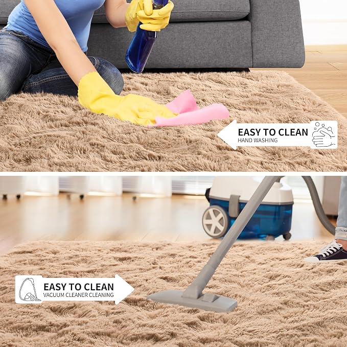 Tepook Super Soft Fluffy Rugs for Living Room, Shag 6x9 Area Rugs for Bedroom - Image 7