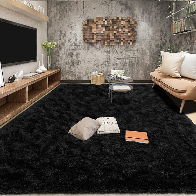 Tepook Fluffy Large Rugs for Living Room, Shag Area Rug 6x9 Soft Carpet for by Tepook