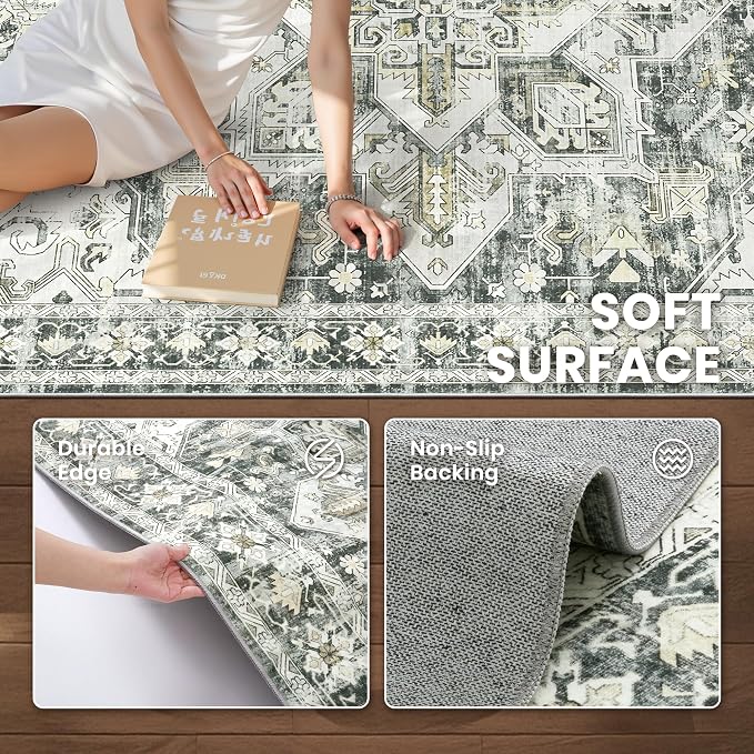 zesthome 5x7 Washable Rug-Stain Resistant Area Rugs - Image 6