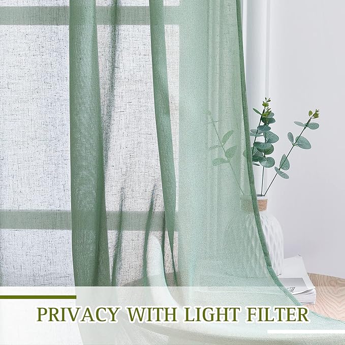 NICETOWN Semi Sheer Short Curtains - Image 5