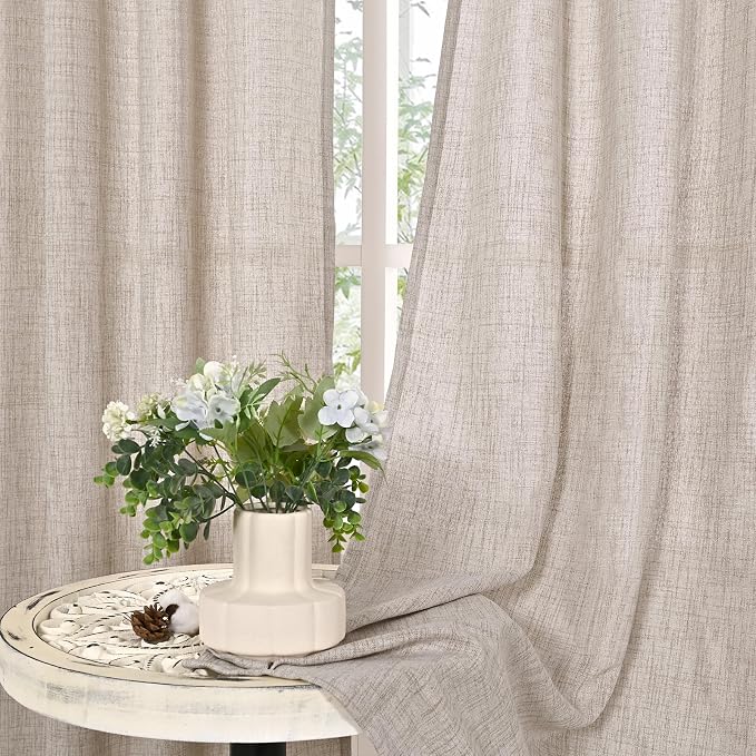 YoungsTex Natural Linen Curtains 42X72 Inch Long - Image 9