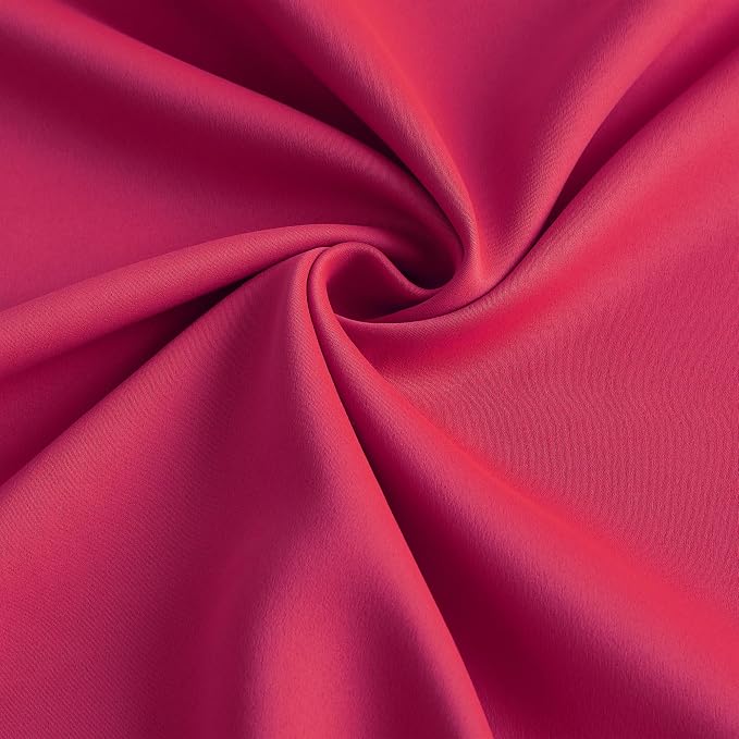 Hot Pink Drapes Room Darkening Curtains, Pinch Pleat - Image 7