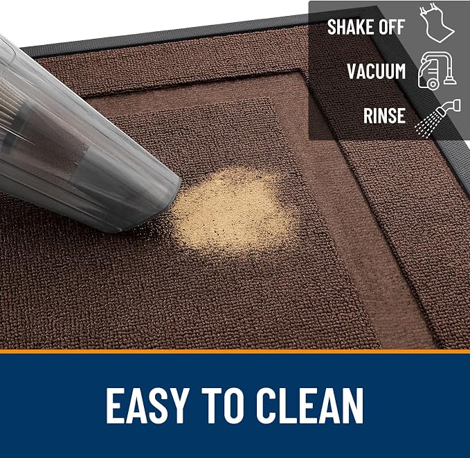 OLANLY Front Door Mat Outside 71x23, All-Season Heavy-Duty Rubber Doormat | - Image 5