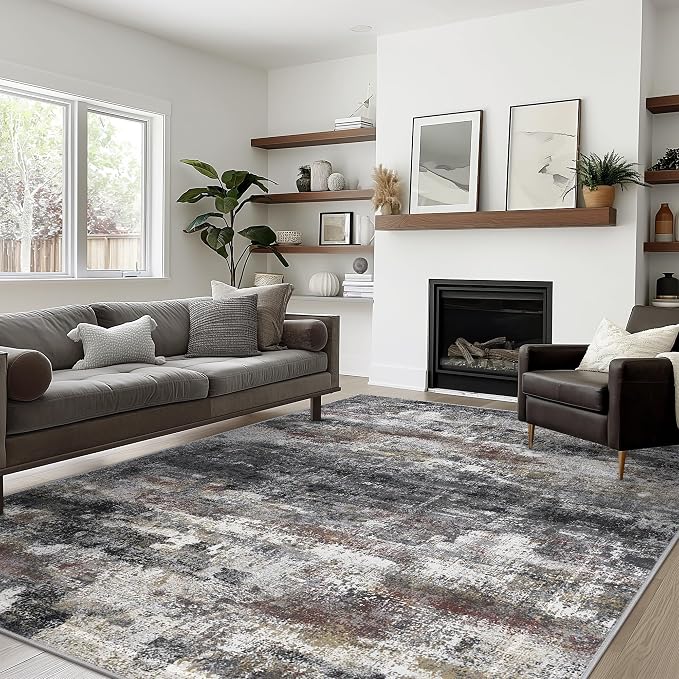 Area Rugs 10x12 for Living Room Bedroom, Modern Abstract Machine Washable Large - Image 3