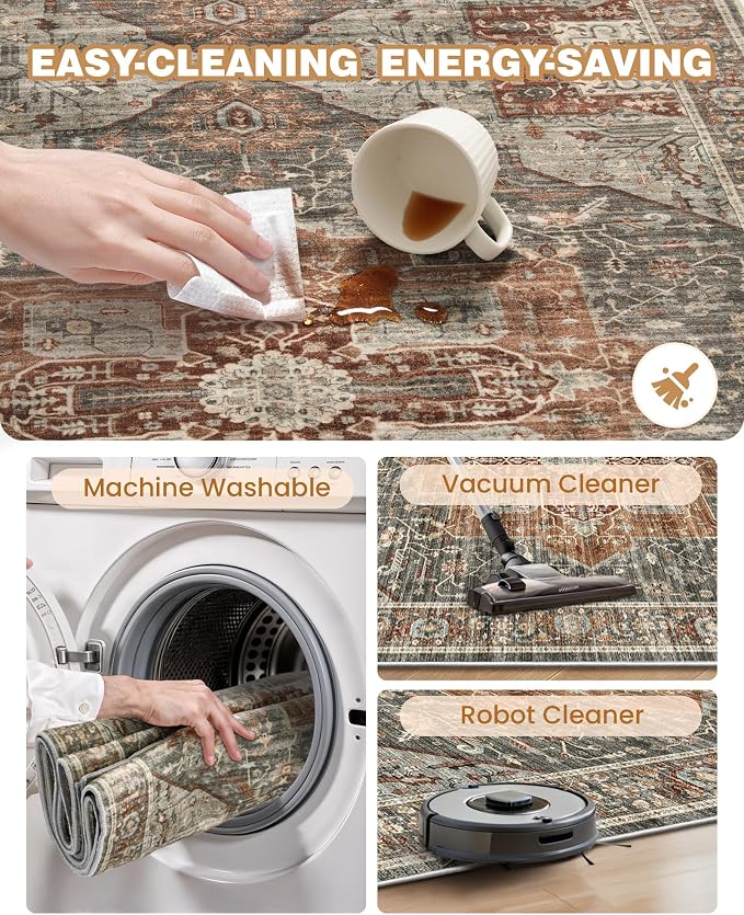 Runner Rug 2x10, Ultra-Thin Kitchen Rugs Non Slip Washable Rugs - Image 7