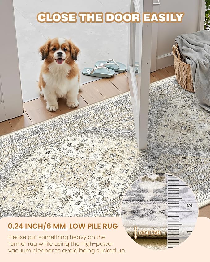 2x5 Rug Runner Non-Slip Washable Rugs - Image 6