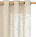Linen Sheer Curtains 96 Inches Long 2 Panels Set, Light Filtering Vertical by LAMIT