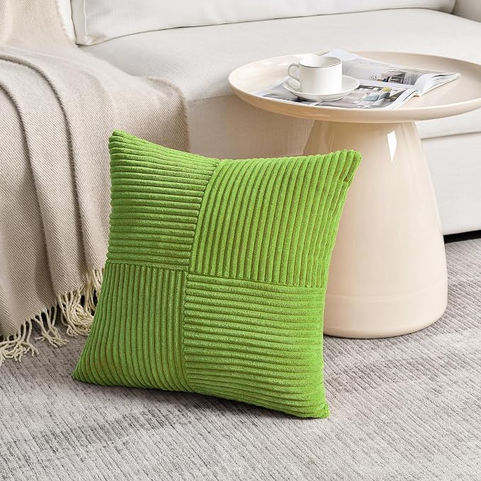 Fancy Homi Set of 2 Lime Green Decorative Throw Pillow Covers 22x22 Inch - Image 2